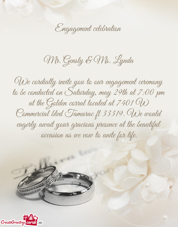 Engagement celebration