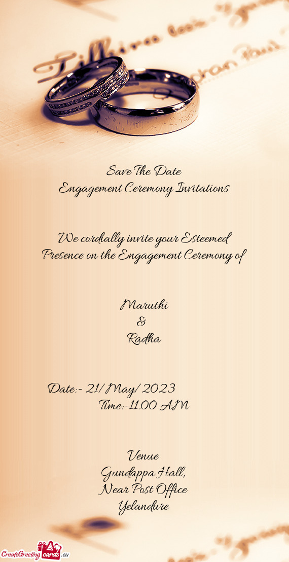 Engagement Ceremony Invitations