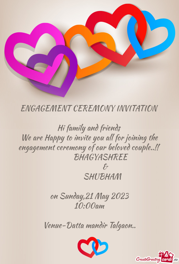 Engagement ceremony of our beloved couple