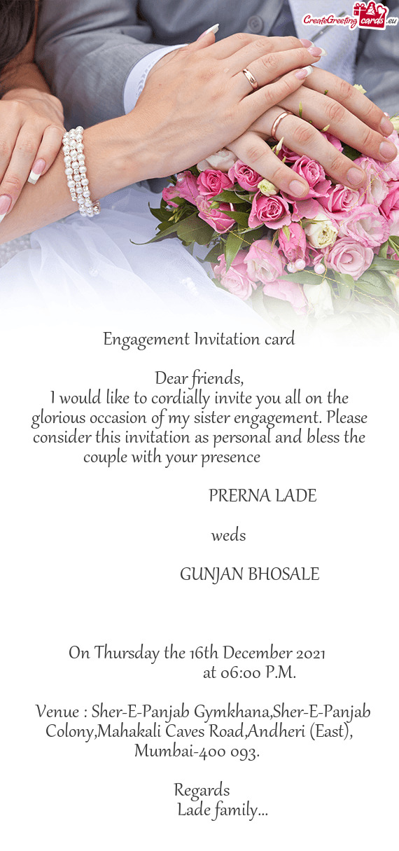Engagement Invitation card