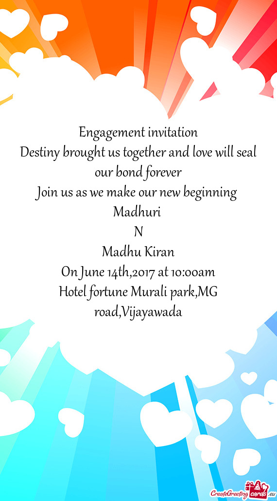 Engagement invitation
