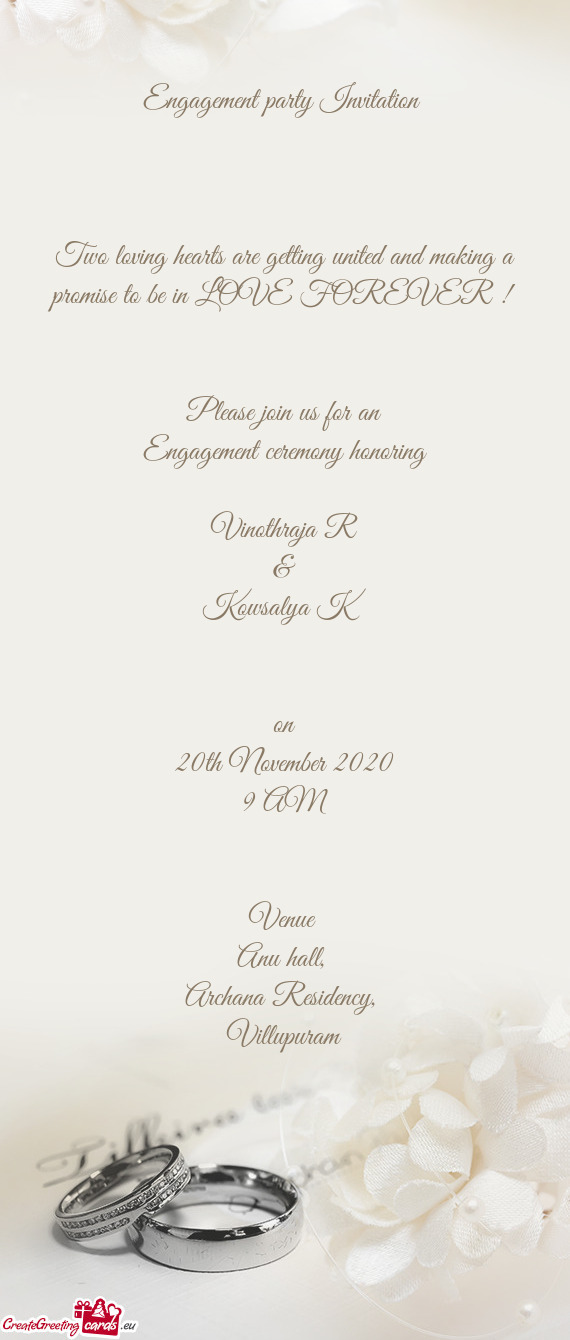 Engagement party Invitation - Free cards