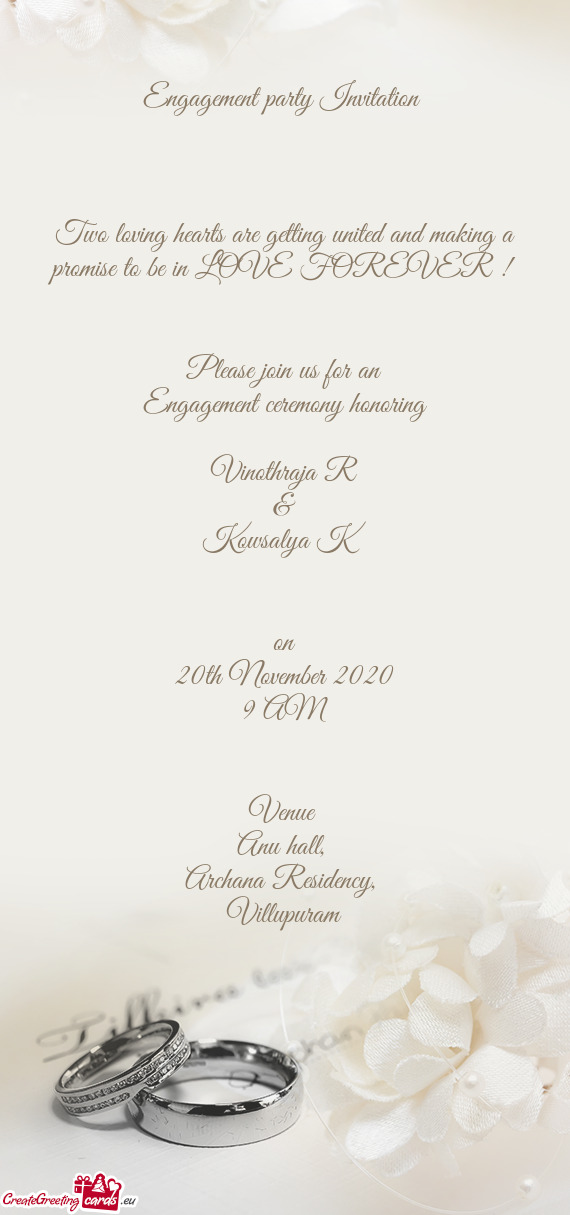Engagement party Invitation