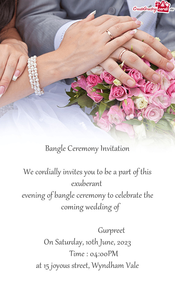 Evening of bangle ceremony to celebrate the