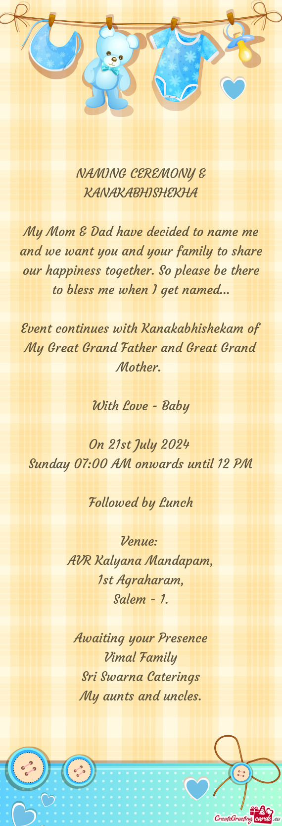 Event continues with Kanakabhishekam of My Great Grand Father and Great Grand Mother