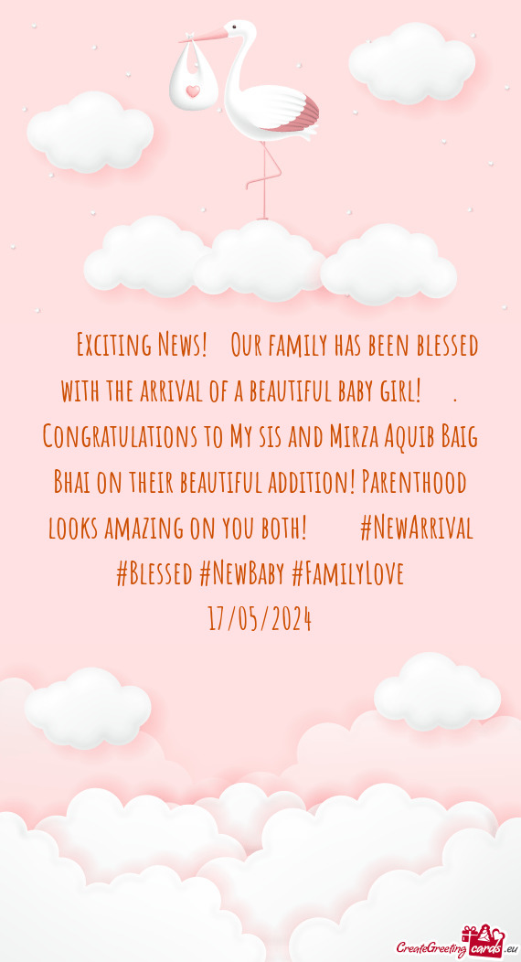 🎀 🎉 Exciting News! 🎉 Our family has been blessed with the arrival of a beautiful baby girl
