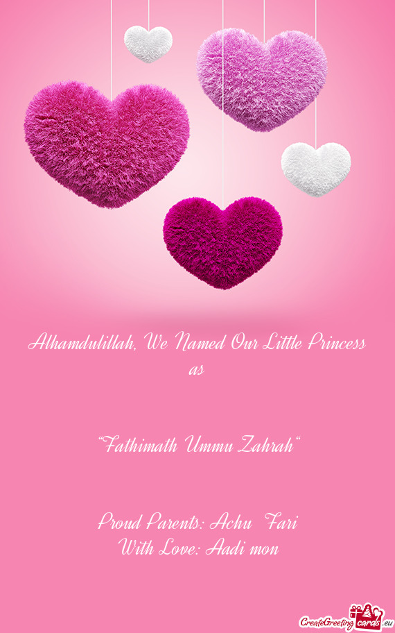“Fathimath Ummu Zahrah“