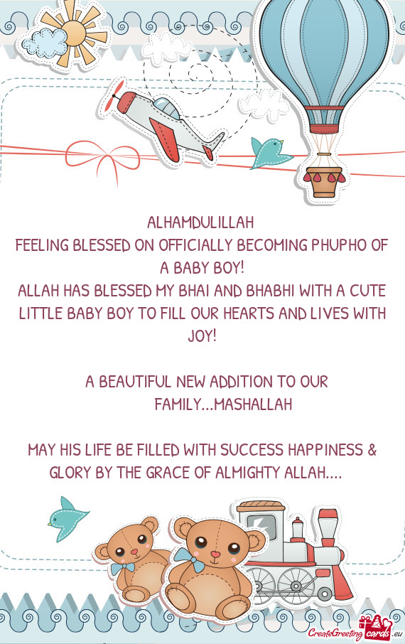 FEELING BLESSED ON OFFICIALLY BECOMING PHUPHO OF A BABY BOY