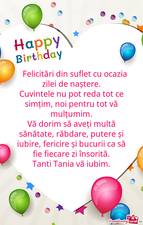 🎉 Felicitări din suflet cu ocazia zilei de naștere