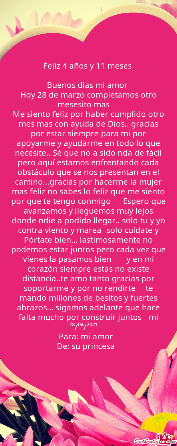Feliz 4 años y 11 meses