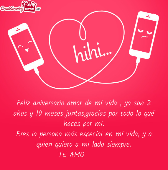 Feliz aniversario amor de mi vida , ya son 2 años y 10 meses juntas,gracias por todo lo qué haces