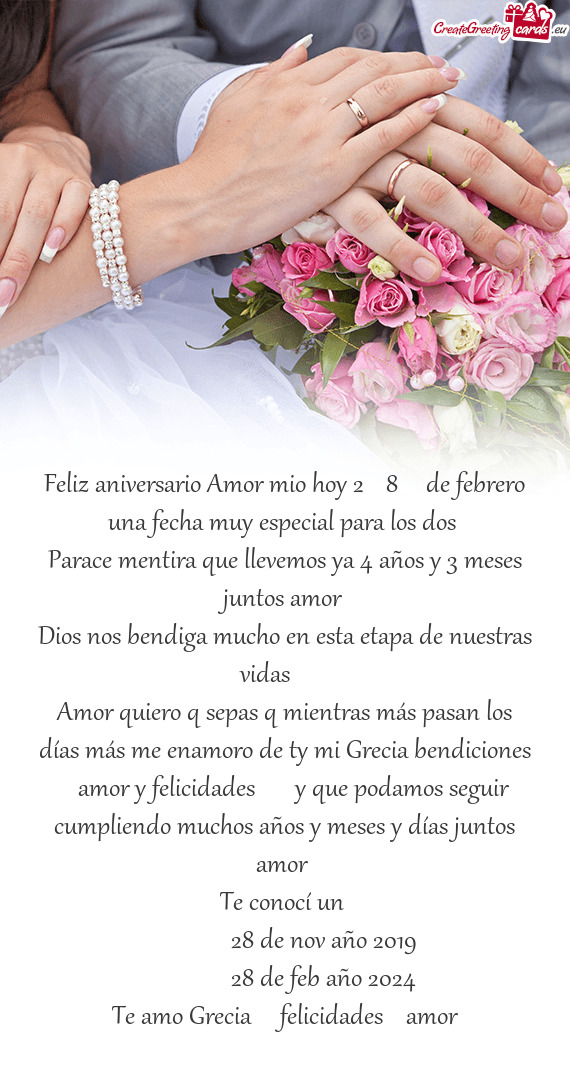 Feliz aniversario Amor mio hoy 2️⃣8️⃣ de febrero una fecha muy especial para los dos