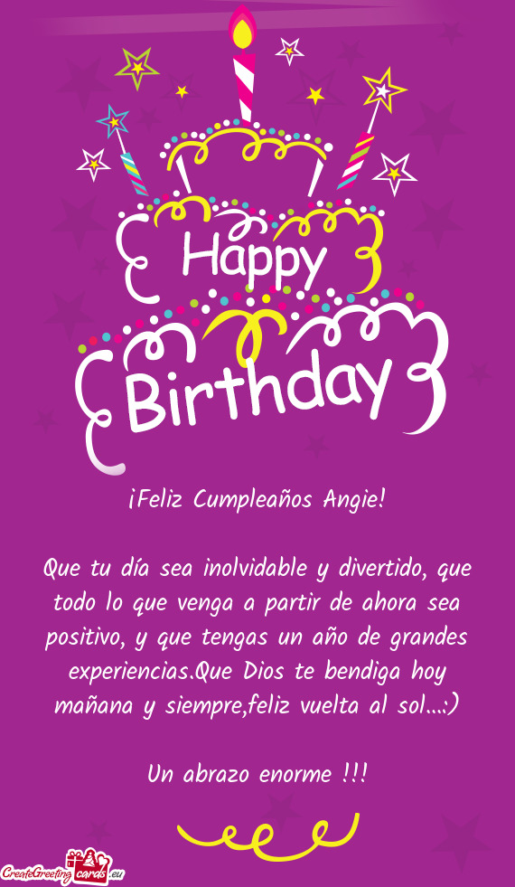 ¡Feliz Cumpleaños Angie