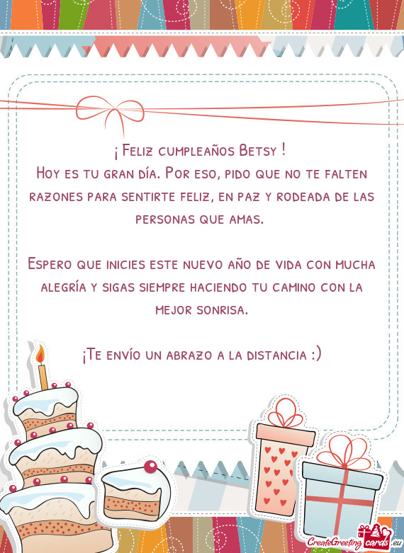 ¡ Feliz cumpleaños Betsy