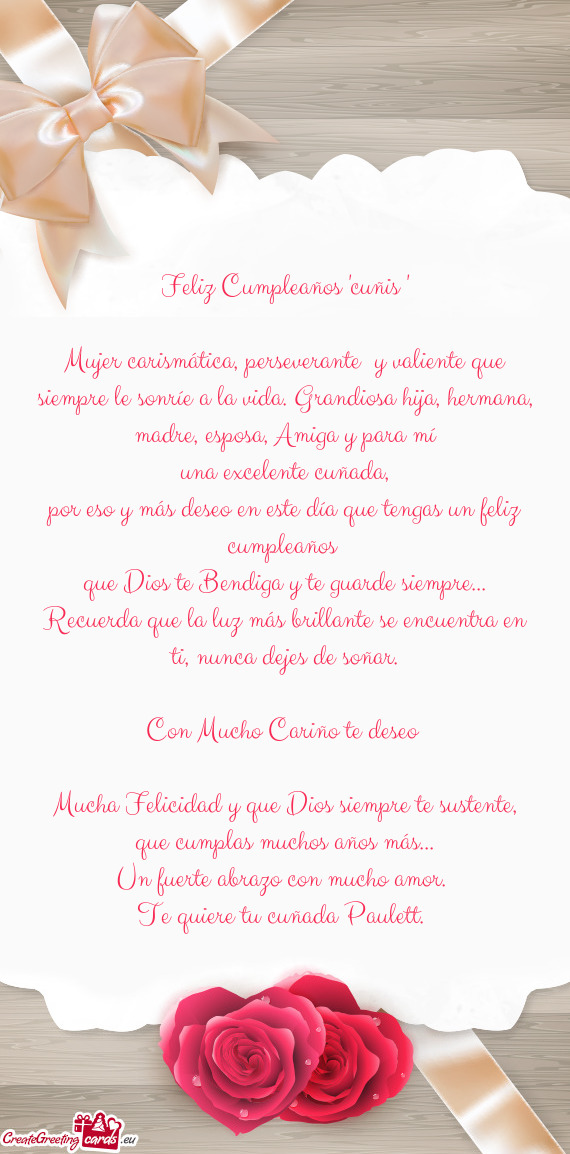 Feliz Cumpleaños "cuñis "