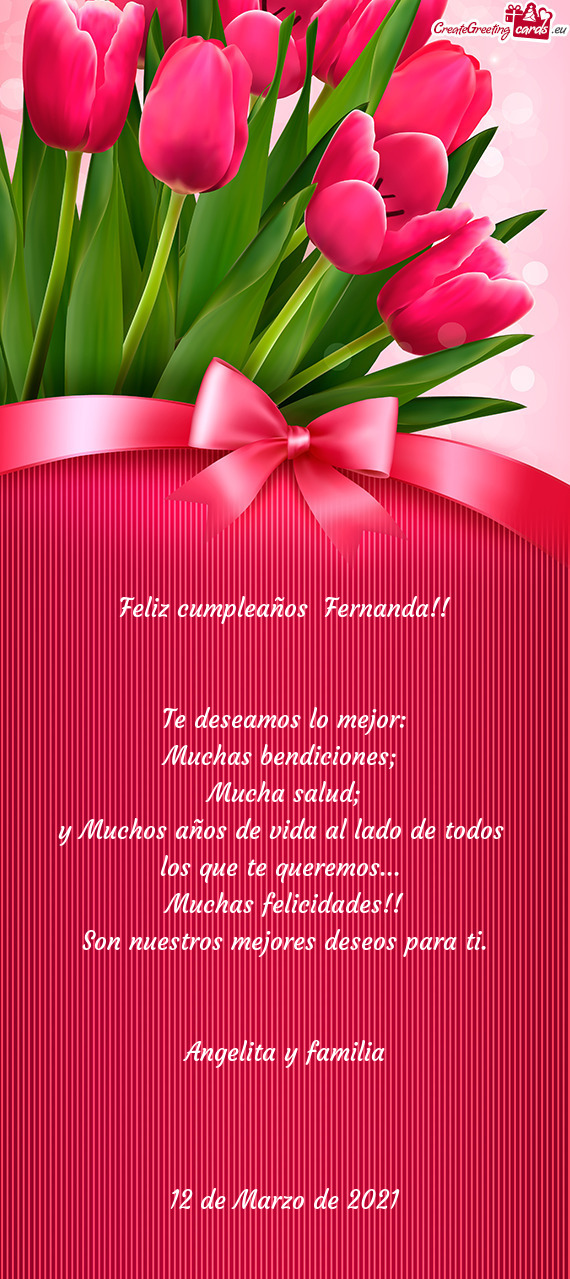 Feliz cumpleaños Fernanda