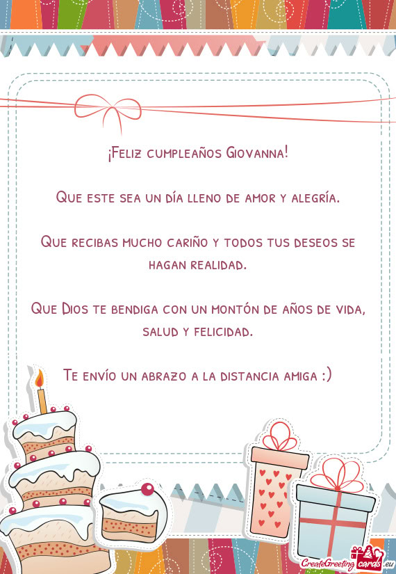 ¡Feliz cumpleaños Giovanna