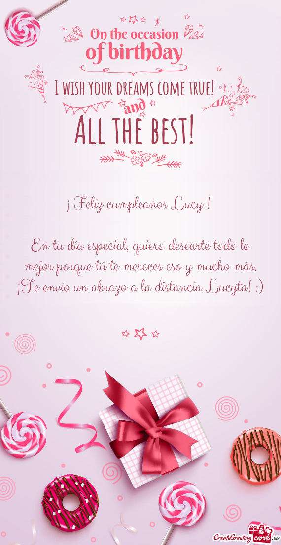 ¡ Feliz cumpleaños Lucy