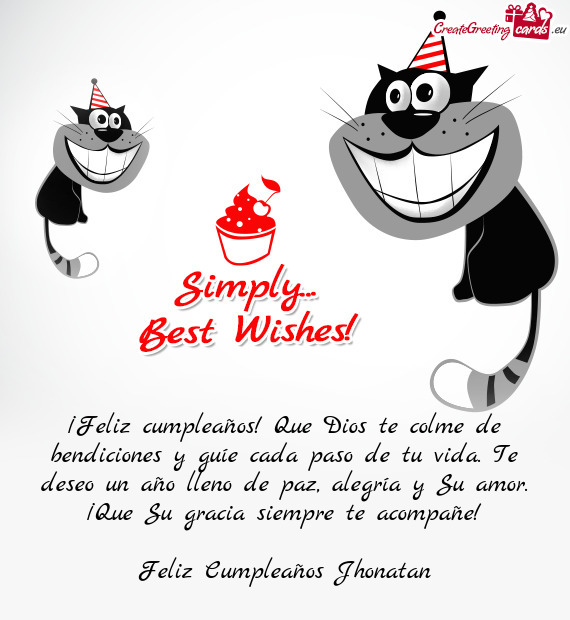 ¡Feliz cumpleaños! Que Dios te colme de bendiciones y guíe cada paso de tu vida. Te deseo un año