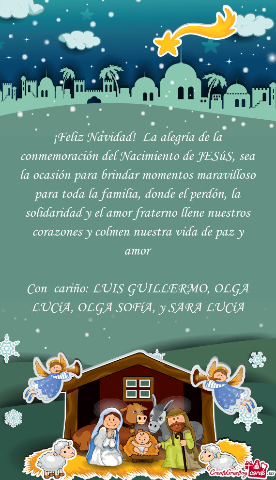 ¡Feliz Navidad! La alegría de la conmemoración del Nacimiento de JESúS, sea la ocasión para br