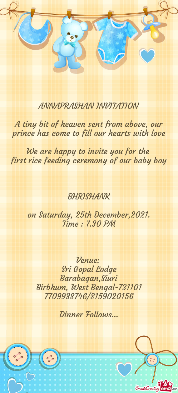First rice feeding ceremony of our baby boy