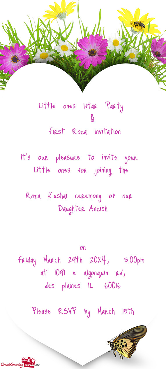 First Roza Invitation