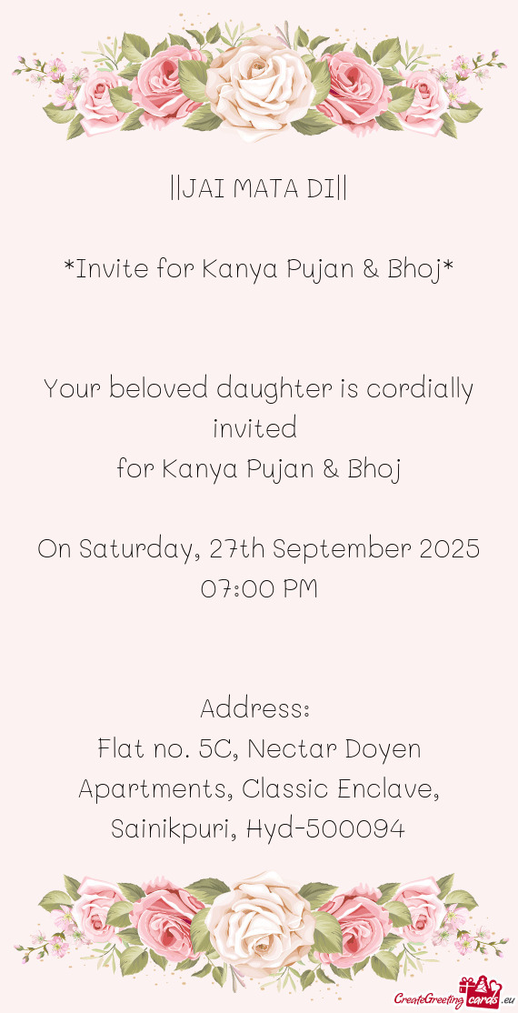 Flat no. 5C, Nectar Doyen Apartments, Classic Enclave, Sainikpuri, Hyd-500094