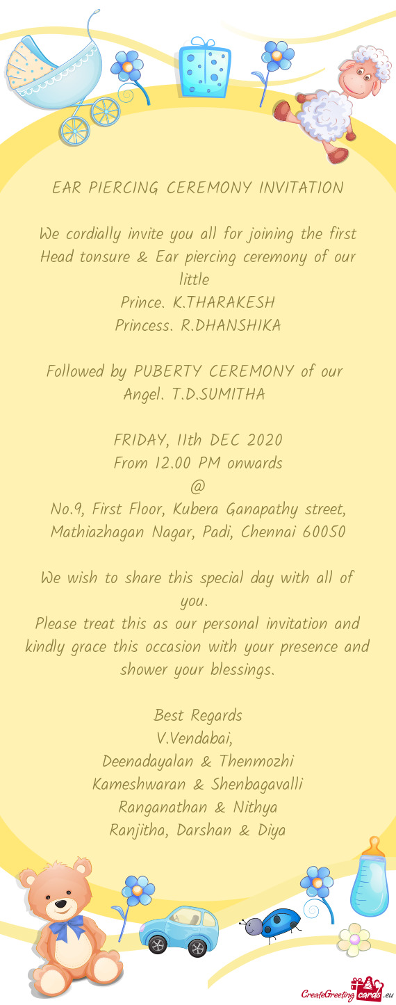 Followed by PUBERTY CEREMONY of our