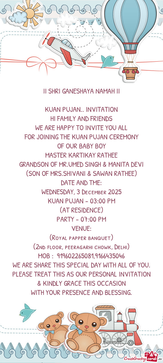 FOR JOINING THE KUAN PUJAN CEREMONY