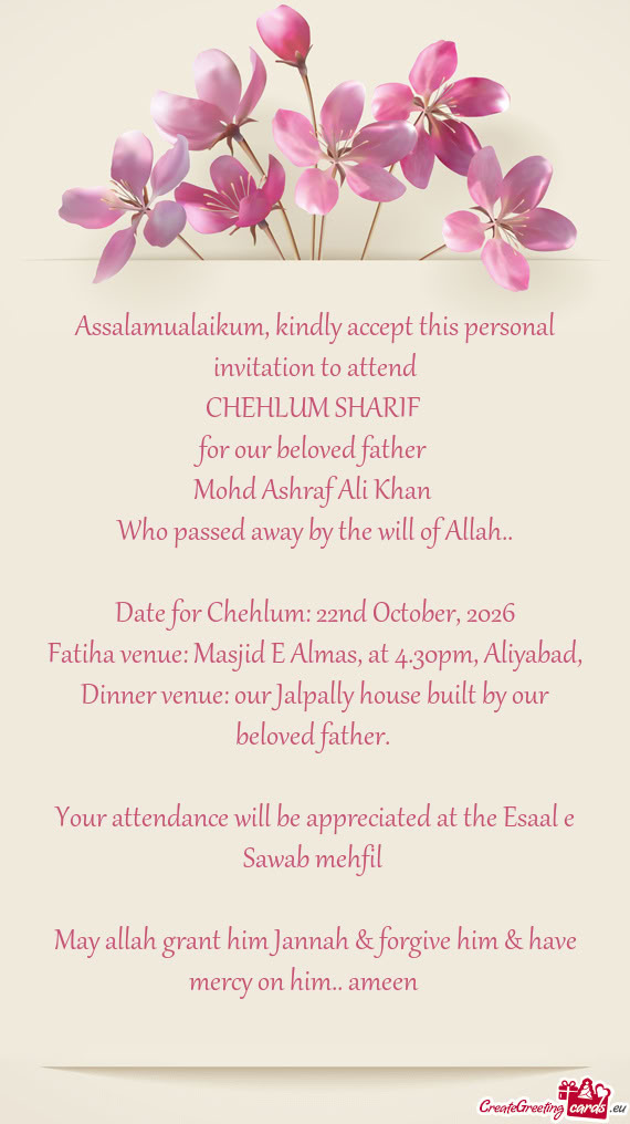 For our beloved father