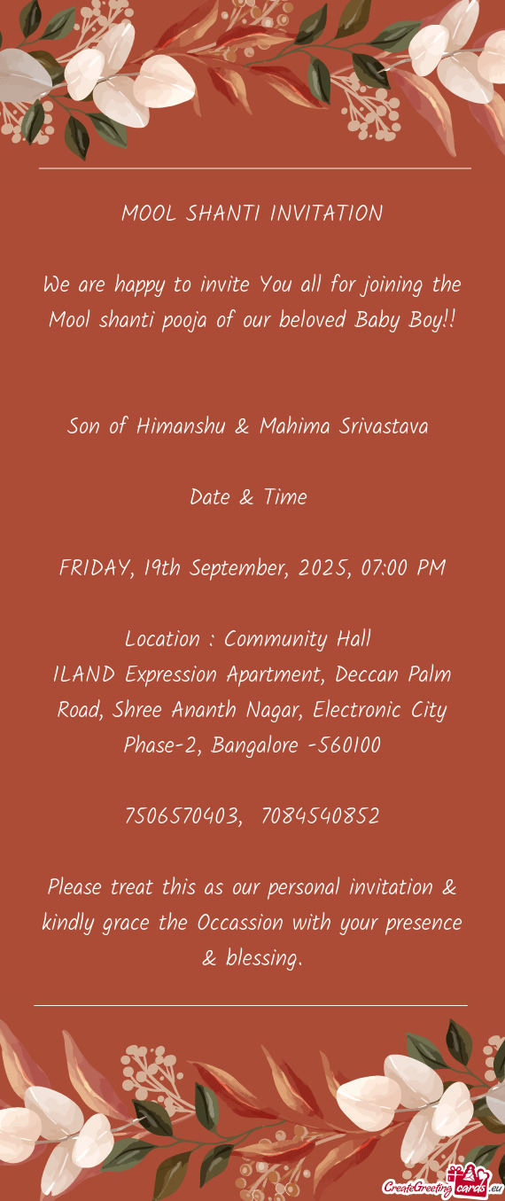 FRIDAY, 19th September, 2025, 07:00 PM