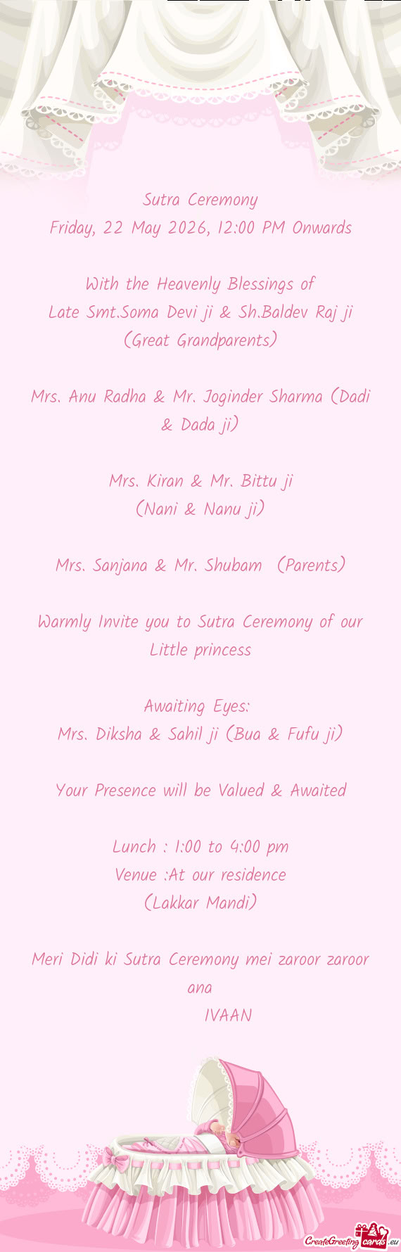Friday, 22 May 2026, 12:00 PM Onwards