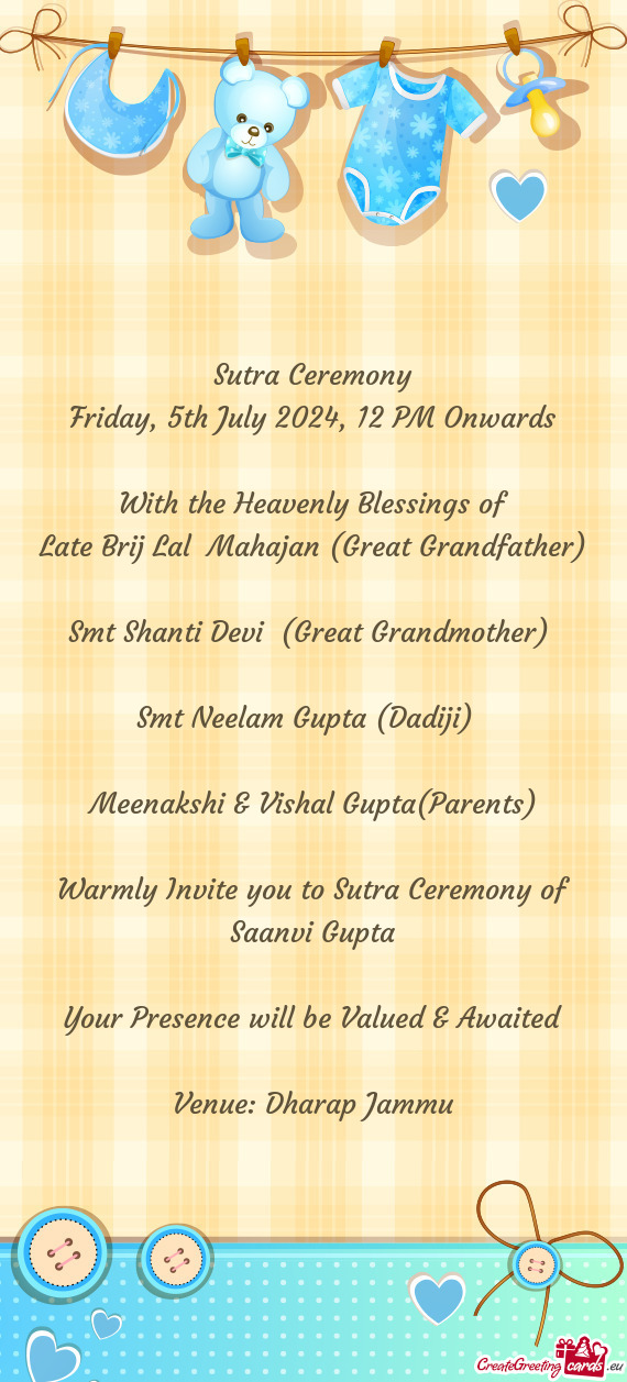 Friday, 5th July 2024, 12 PM Onwards