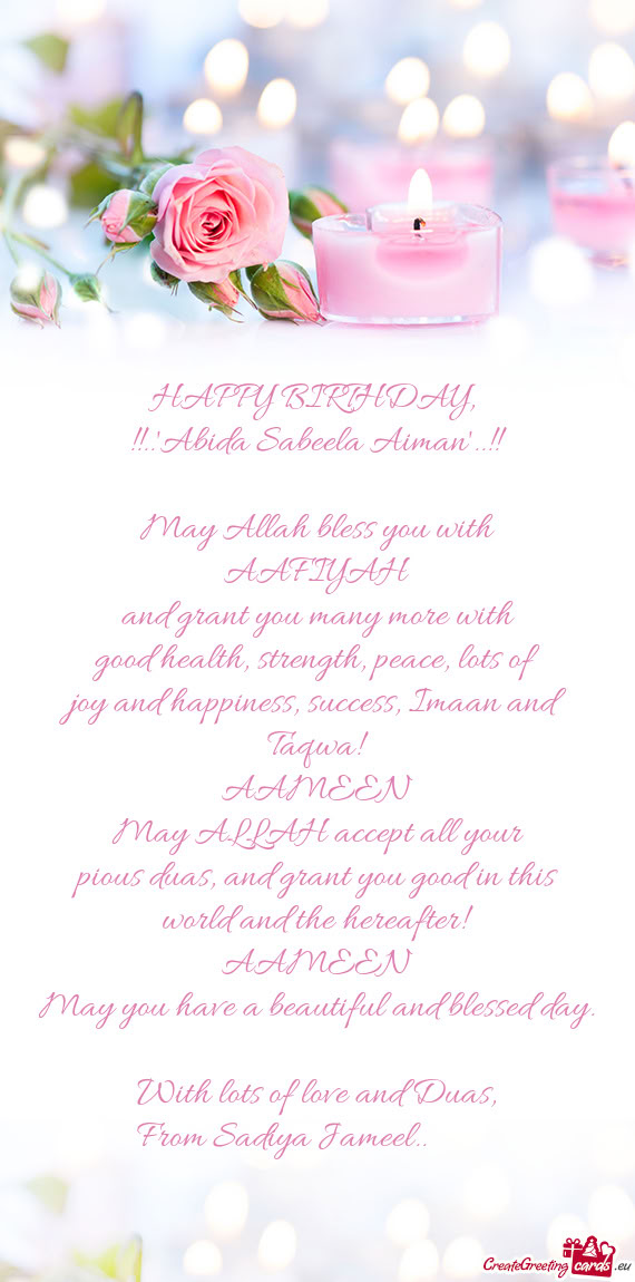 From Sadiya Jameel..❤️🫂✨💐🎊🎉🌙🌈