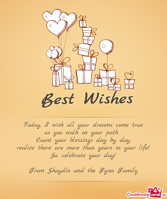From Shaydin and the Fynn Family