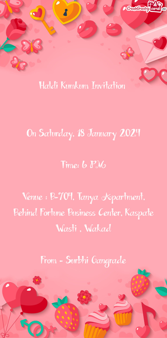 From - Surbhi Gangrade