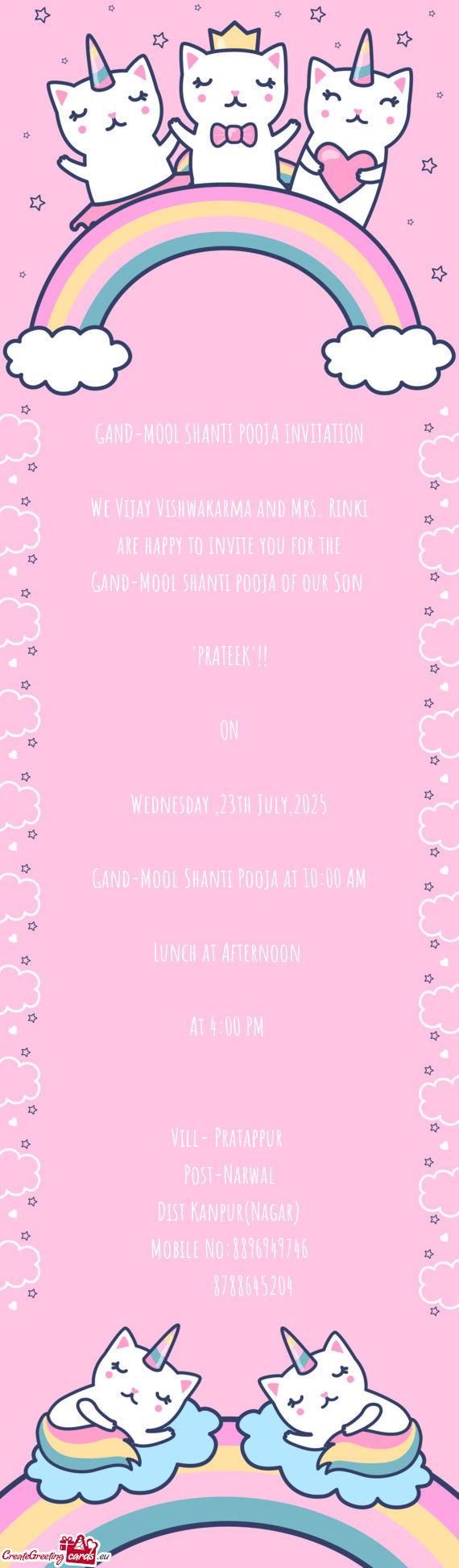 Gand-Mool shanti pooja of our Son