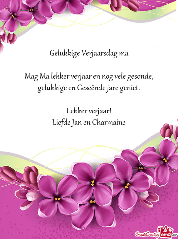 Gelukkige en Geseënde jare geniet