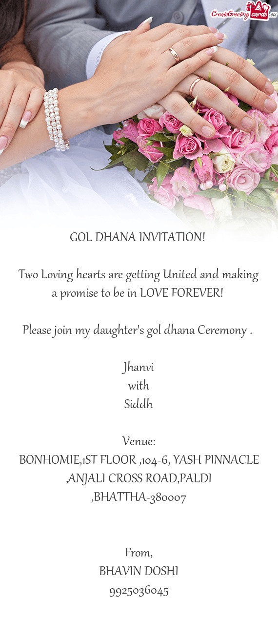 GOL DHANA INVITATION! 