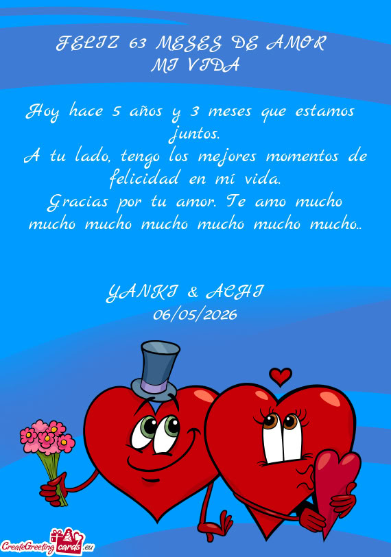 Gracias por tu amor. Te amo mucho mucho mucho mucho mucho mucho mucho