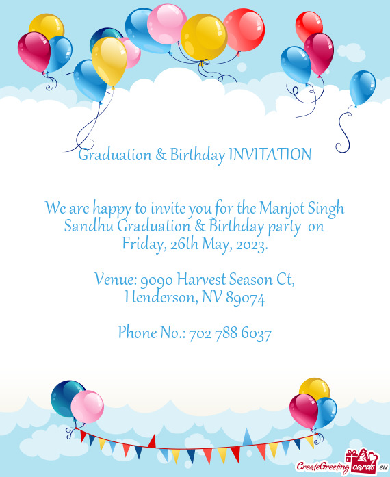 Graduation & Birthday INVITATION