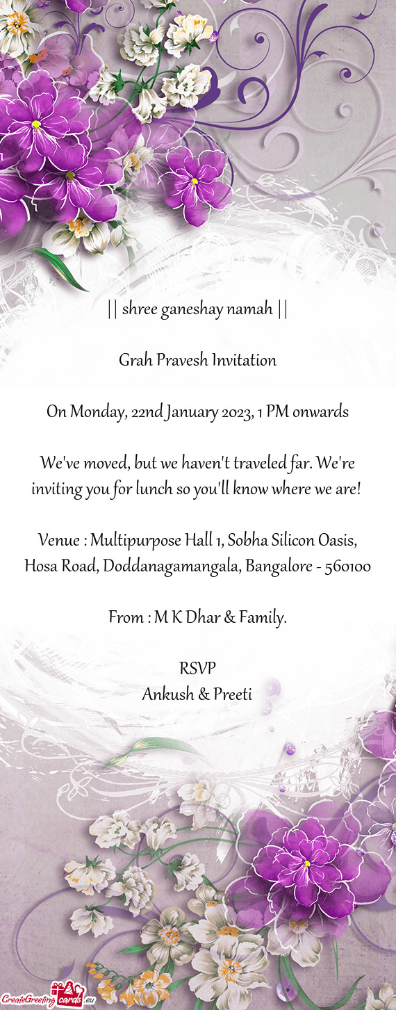 Grah Pravesh Invitation
