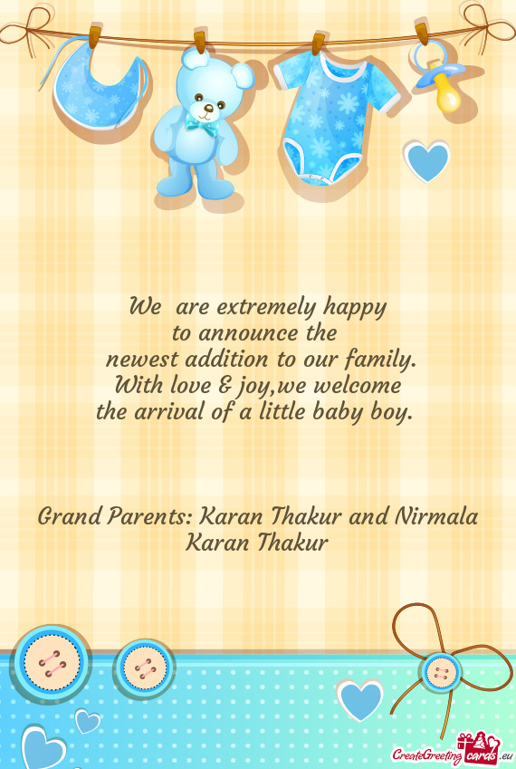 Grand Parents: Karan Thakur and Nirmala Karan Thakur