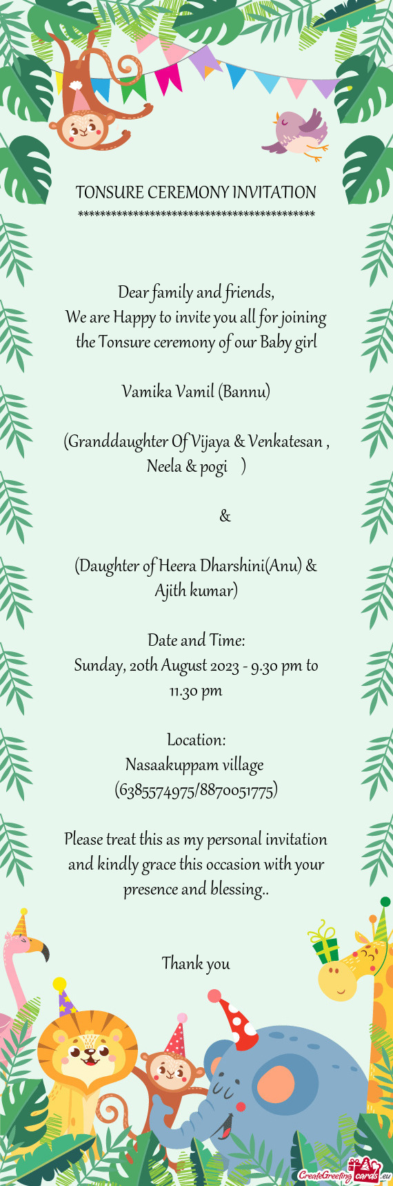 (Granddaughter Of Vijaya & Venkatesan , Neela & pogi )