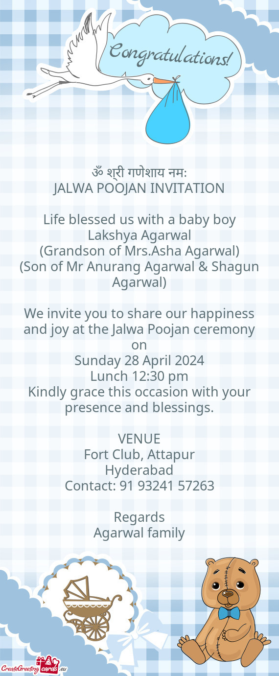 (Grandson of Mrs.Asha Agarwal)