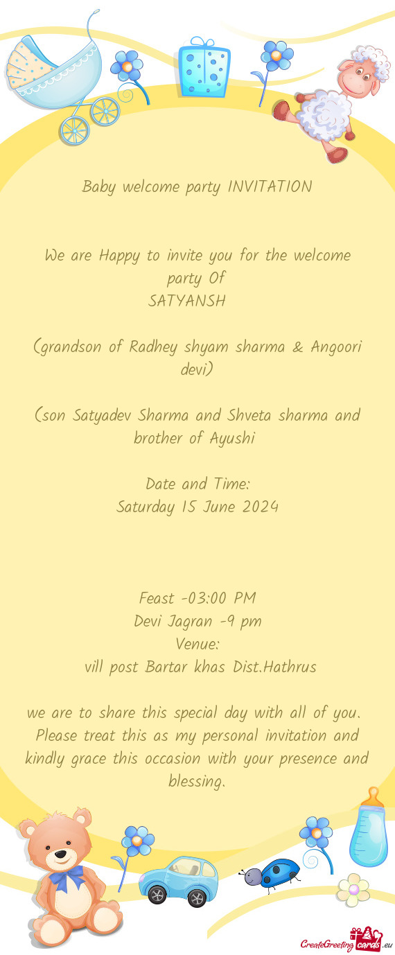 (grandson of Radhey shyam sharma & Angoori devi)