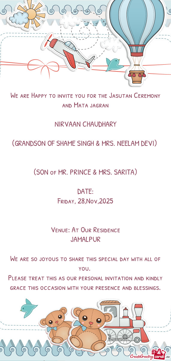 (GRANDSON OF SHAME SINGH & MRS. NEELAM DEVI)