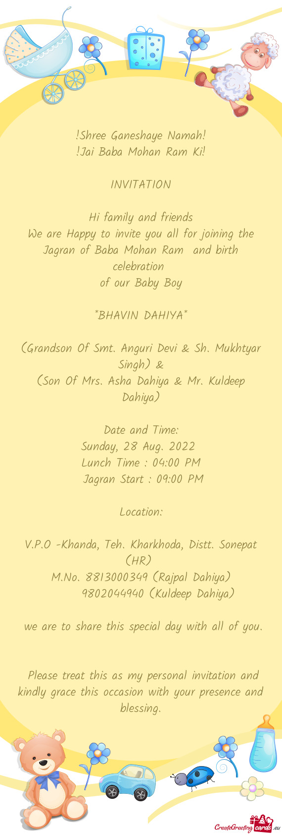 (Grandson Of Smt. Anguri Devi & Sh. Mukhtyar Singh) &