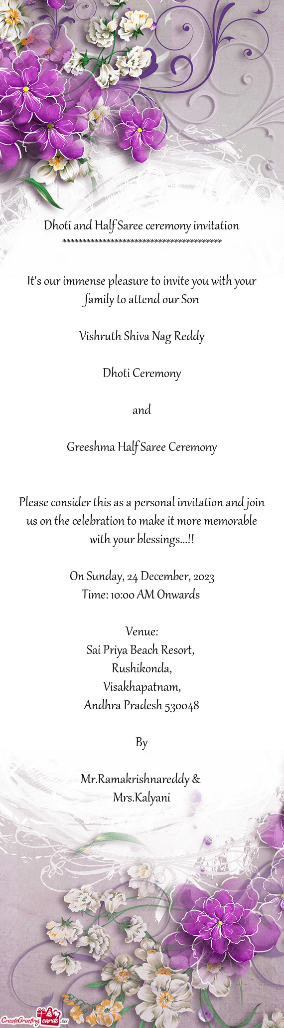Greeshma Half Saree Ceremony