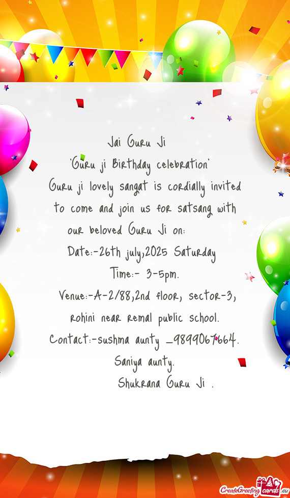 "Guru ji Birthday celebration" 🎉